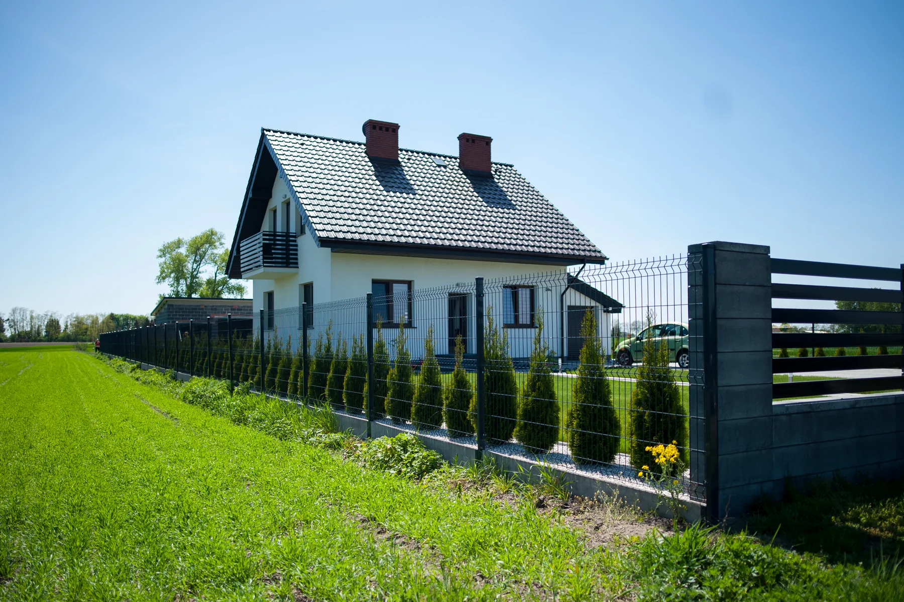 Ogrodzenie panelowe 3D przy domu